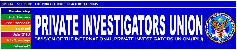 Private Investigator Forums - Powered by vBulletin